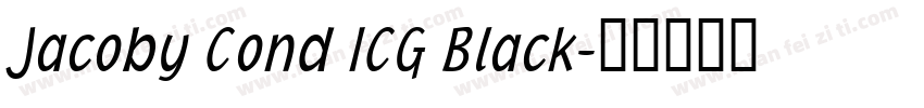Jacoby Cond ICG Black字体转换